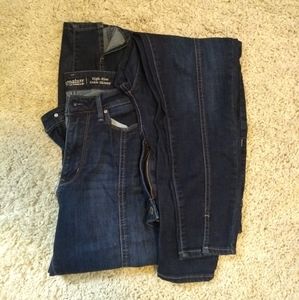 2 pairs! Highrise Skinny Levi's size 12